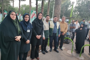 برپایی ایستگاه سنجش سلامت در جنت شهدای نجف‌آباد